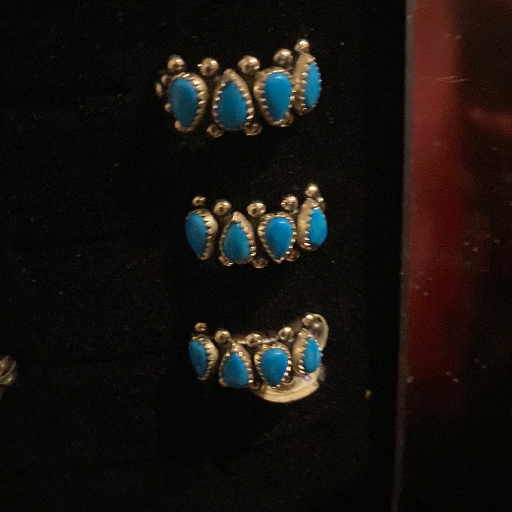 New Vintage Sterling Silver band with Turquoise